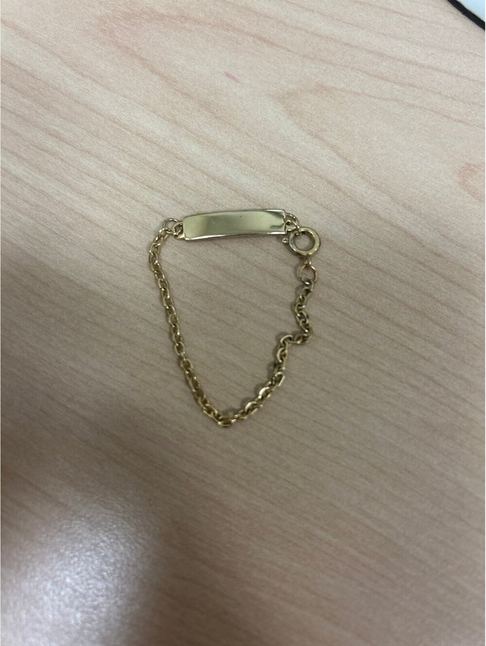 Sweet Gold Tone Baby/ Infant Chain Bracelet